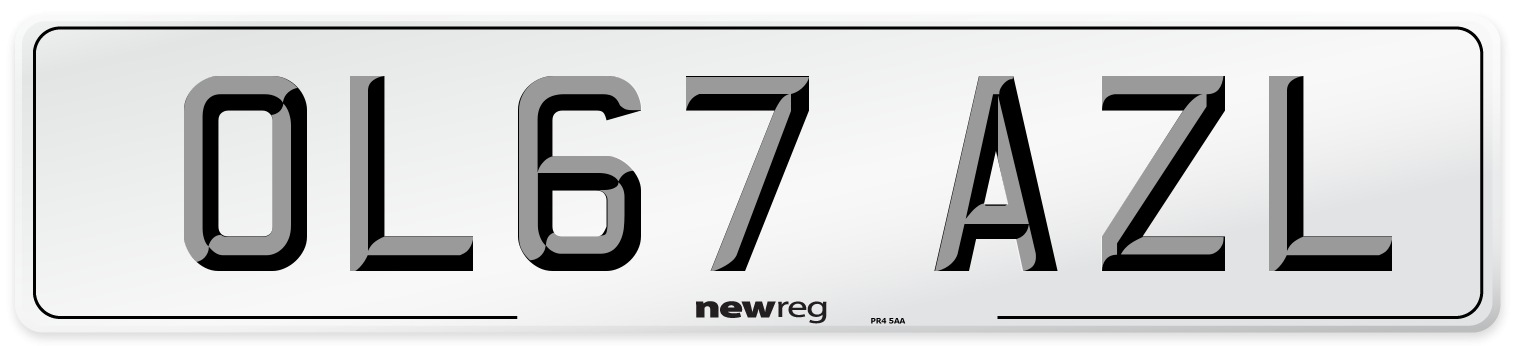 OL67 AZL Number Plate from New Reg